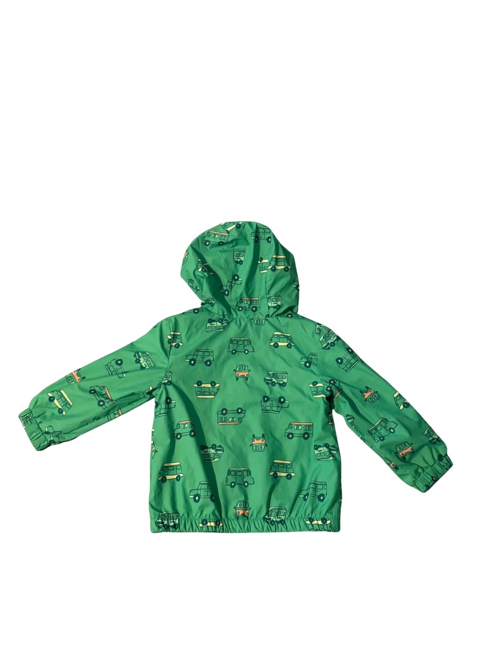 Cat & Jack - Transportation Print Full Zip Windbreaker Jacket Green 2T - Picture 9 of 10